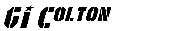 GI Colton font preview